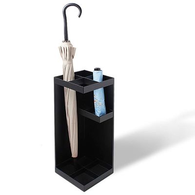 Umbrella Racks WXYZ Umbrella Stand, Creative and Simple Home Entrance Corner Umbrella Bucket, Compartments Can Be Separated to Store Long and Short Umbrellas 50x20x20cm Black and White