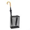Umbrella Racks WXYZ Rectangular Hollow Umbrella Stand, Home Hotel Office Umbrella Drain Stand with 2 Hooks, Multifunctional Iron Paper Basket 30x13x40cm Black White Gold (Color : Black) view 1
