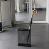 Umbrella Racks WXYZ Rectangular Hollow Umbrella Stand, Home Hotel Office Umbrella Drain Stand with 2 Hooks, Multifunctional Iron Paper Basket 30x13x40cm Black White Gold (Color : Black) view 3