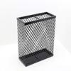 Umbrella Racks WXYZ Rectangular Hollow Umbrella Stand, Home Hotel Office Umbrella Drain Stand with 2 Hooks, Multifunctional Iron Paper Basket 30x13x40cm Black White Gold (Color : Black) view 4
