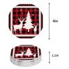 8-Piece Set Ceramic Coasters for Drinks,Christmas Tree Elk Snowflakes Buffalo Red Black Plaid Unique Absorbent Round Ceramics Cork Backed Cup Mat for Home/Housewarming Gift view 2
