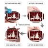 8-Piece Set Ceramic Coasters for Drinks,Christmas Tree Elk Snowflakes Buffalo Red Black Plaid Unique Absorbent Round Ceramics Cork Backed Cup Mat for Home/Housewarming Gift view 3