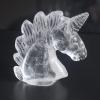 2'' Hand Carved Mixed Gemstone Rose Quartz llanite Amazonite Fluorite Crystal Dragon Blood Jasper Unicorn Crystal Figurine Carving (Clear Quartz) view 1