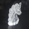 2'' Hand Carved Mixed Gemstone Rose Quartz llanite Amazonite Fluorite Crystal Dragon Blood Jasper Unicorn Crystal Figurine Carving (Clear Quartz) view 3