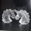 2'' Hand Carved Mixed Gemstone Rose Quartz llanite Amazonite Fluorite Crystal Dragon Blood Jasper Unicorn Crystal Figurine Carving (Clear Quartz) view 4