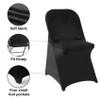 20 Pack Black Spandex Folding Chair Covers in Stretch Washable Fabric for Wedding, Party,Holidays,Celebration and Other Special Events view 4