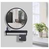 Y&J Round Mirror with Shelf, Wall Mirror Bathroom, Makeup Decorative Mirror, for Bedroom, Living Room, Hallway view 3