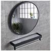 Y&J Round Mirror with Shelf, Wall Mirror Bathroom, Makeup Decorative Mirror, for Bedroom, Living Room, Hallway view 4