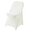 20 Pack Ivory Spandex Folding Chair Covers in Stretch Washable Fabric for Wedding, Party,Holidays,Celebration and Other Special Events view 1