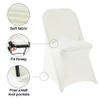 20 Pack Ivory Spandex Folding Chair Covers in Stretch Washable Fabric for Wedding, Party,Holidays,Celebration and Other Special Events view 4