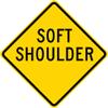 TNND Soft Shoulder Road Warning Street Sign Plaques and Signs Outdoor Aluminum Metal Sign 12X12 Inches view 1