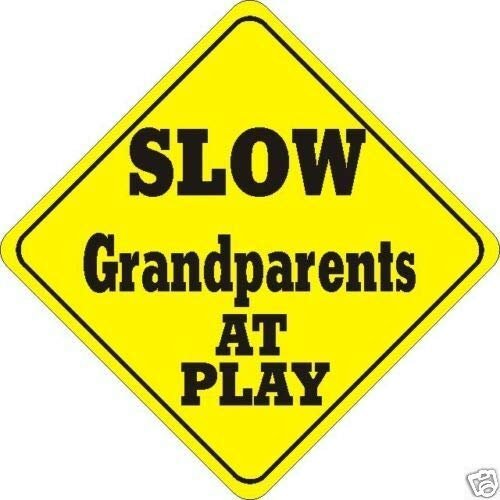 TNND Grandparents at Play Sign Plaques and Signs Outdoor Aluminum Metal Sign 12X12 Inches