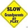 TNND Grandparents at Play Sign Plaques and Signs Outdoor Aluminum Metal Sign 12X12 Inches view 1