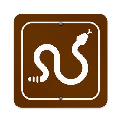 TNND Rattlesnakes Recreation Parks Plaques and Signs Outdoor Aluminum Metal Sign 12X12 Inches