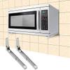 Microwave Wall Mount Bracket, Stainless Steel Collapsible L Angle Wall Mounted Shelf, Retrackable Foldable Rack Work Bench for Home Kitchen Garden (Set of 2) view 2