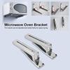 Microwave Wall Mount Bracket, Stainless Steel Collapsible L Angle Wall Mounted Shelf, Retrackable Foldable Rack Work Bench for Home Kitchen Garden (Set of 2) view 4