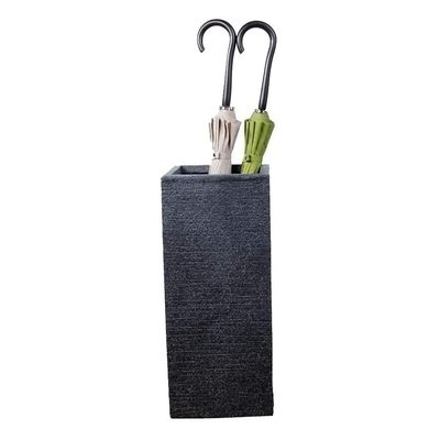 Umbrella Racks AYY Square Umbrella Stand, Free-Standing Imitation Ceramic Umbrella Holder, Long and Short Umbrella Storage Rack for Entrance Corridor, Dark Gray, 23.5x23.5x55.5cm