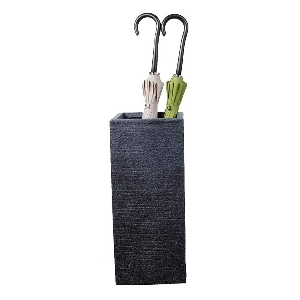 Umbrella Racks AYY Square Umbrella Stand, Free-Standing Imitation Ceramic Umbrella Holder, Long and Short Umbrella Storage Rack for Entrance Corridor, Dark Gray, 23.5x23.5x55.5cm