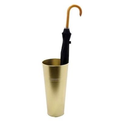Umbrella Racks AYY Golden Metal Umbrella Stand, Multifunctional Umbrella Holder Storage Bin Trash Can for Home Cafes and Offices, Waterproof, Rustproof and Easy to Clean, 22x47cm