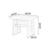 FINDYU Footstool, Lightweight Compact Footrest Bedroom Living Room Sturdy Non-Slip Hallway Change Shoes Pouffe Stool (Color : White, Size : L) view 2