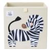 CLCROBD Foldable Animal Cube Storage Bins Fabric Toy Box/Chest/Organizer for Toddler/Kids Nursery, Playroom, 13 inch (Zebra) view 1