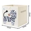 CLCROBD Foldable Animal Cube Storage Bins Fabric Toy Box/Chest/Organizer for Toddler/Kids Nursery, Playroom, 13 inch (Zebra) view 2