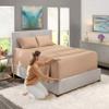 Cal King Size Sheet Set - 4 Piece Set - Hotel Luxury Bed Sheets - Soft 100% Cotton 800 Thread Count - 18" Deep Pockets - Breathable & Cooling Wrinkle Free - Taupe Bed Sheets - Cal King Sheets - 4 PC view 2
