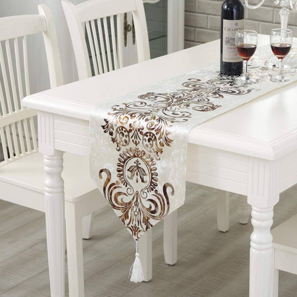 FUFU Table Runners Beach Table Runners,Nordic Table Cloth Fabric Coffee Table Runner Tablecloth Bed Runner Bed Scarf Can Be Customized for Wedding Party Holiday Decorations for Kitchen Table