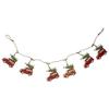 4.5' Red Vintage Truck with Tree Christmas Garland on Jute Rope view 1
