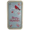 25.5" Wood Framed Blue and Red Merry Christmas Wall Decor with Red Cardinal view 1
