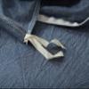 F.Y.Dreams 100% Washed Cotton Duvet Cover for Weighted Blanket 80x87 inches with 16 Ties, Zipper on Long Side/Demin Blue/Just Duvet Cover view 4