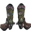 Texas Mini Boot Pen/Pencil Holder, Vase With Texas Attractions And Major Cities Printed Rustic Boot With Horseshoes Star Printed 2 Pc Pack view 2