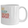 Orchid Crypto, Eat Sleep Orchid Repeat Mug 15oz, white view 2