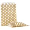 14 Plastic Sweet Jars, 7 Styles, 2 Tongs and 50 Bags. Ideal for Party, Wedding, Sweet Table, Candy Buffet (Gold Polka Dot Bags) view 3