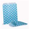 14 Plastic Sweet Jars, 7 Styles, 2 Tongs and 50 Bags. Ideal for Party, Wedding, Sweet Table, Candy Buffet (Aqua Polka Dot Bags) view 3