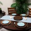 UKN 12 Piece 13 Inch Wooden Skin Chargers Brown Round view 4