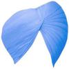 Drops Golden Sikh Turban Cotton Full Voile Patka Pagri Dastar Fabric Light Blue 6 Meter view 2