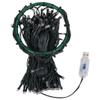 vidaXL 13,1 ft Christmas Tree Light, 400 LED Waterfall Lights for Tree Topper, Christmas String Lights, Christmas Lights for Indoor/Outdoor Decor, Warm White, Without Star Topper view 2