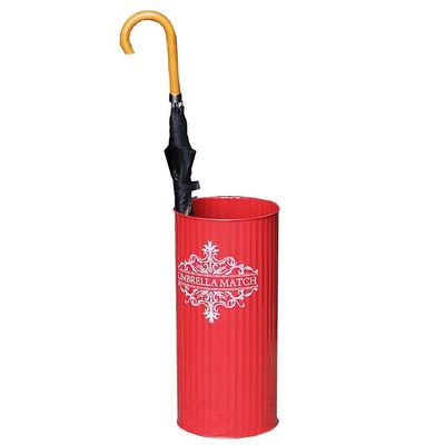 Umbrella Racks WXYZ Red Wrought Iron Umbrella Stand, Japanese Fashion Household Umbrella Bucket Waterproof and Rustproof, Multifunctional Umbrella Storage Rack 22x47cm