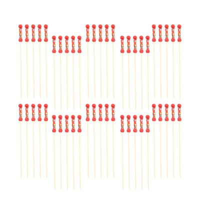 100pcs Natural Bamboo Skewers Disposable Fruit Picks for Parties Lightweight Bbq Skewers Portable Appetizer Sticks Tableware Essentials