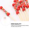 100pcs Natural Bamboo Skewers Disposable Fruit Picks for Parties Lightweight Bbq Skewers Portable Appetizer Sticks Tableware Essentials view 2