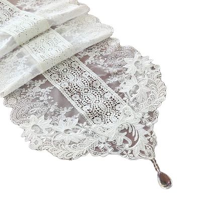 FUFU Table Runners Lace Embroidery Table Runner,Lace Overlay Vintage Embroidered for Weddings Lace Overlay Spring Summer Vintage Garden Tea Party Decor for Kitchen Table (Size : 30x180cm)