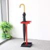 Umbrella Racks WXYZ Creative Fashion Umbrella Stand, Wrought Iron Craft Waterproof and Rust-Proof Umbrella Bucket, Floor-Standing Home Hotel Storage Rack 20x20x60cm Silver Red (Color : Red) view 3