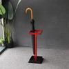 Umbrella Racks WXYZ Creative Fashion Umbrella Stand, Wrought Iron Craft Waterproof and Rust-Proof Umbrella Bucket, Floor-Standing Home Hotel Storage Rack 20x20x60cm Silver Red (Color : Red) view 4