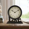 CLOCKZHJI Table Clock Mantle Desk Clock,Mute,Desk Decoration Clock Living Room Mantel Clock Office view 2