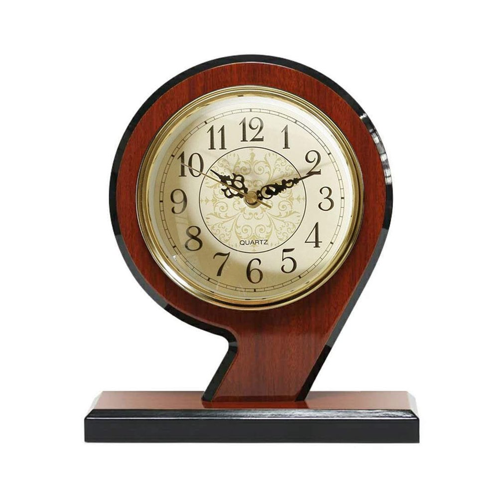 CLOCKZHJI Table Clock Mantle Desk Clock,Mute,Desk Decoration Clock Living Room Mantel Clock Office