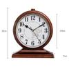 CLOCKZHJI Table Clock Mantle Desk Clock,Mute,Desk Decoration Clock Living Room Mantel Clock Office (Color : Brown) view 2