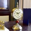 CLOCKZHJI Table Clock Mantle Clock,Mute,Desk Decoration Clock Living Room Mantel Clock Office Metal view 2