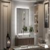 TETOTE 36 x 36 Inch LED Backlit Mirror with Light Bathroom,Anti-Fog,Dimmable,CRI90+,IP 54Water Proof,Vanity Mirror with Light,Wall Mounted,Horizontal/Vertical view 2