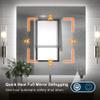 TETOTE 36 x 36 Inch LED Backlit Mirror with Light Bathroom,Anti-Fog,Dimmable,CRI90+,IP 54Water Proof,Vanity Mirror with Light,Wall Mounted,Horizontal/Vertical view 3